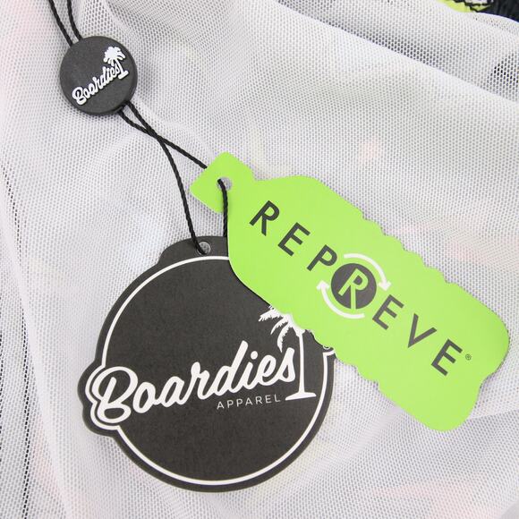 Boardies Apparel Mens Swim Trunks Black Lightning Bolt Neon Print Size M NWT - Picture 10 of 14